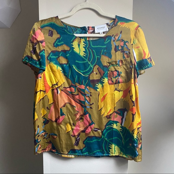 Sezane Tops - Sezane Warry blouse - Amazone print